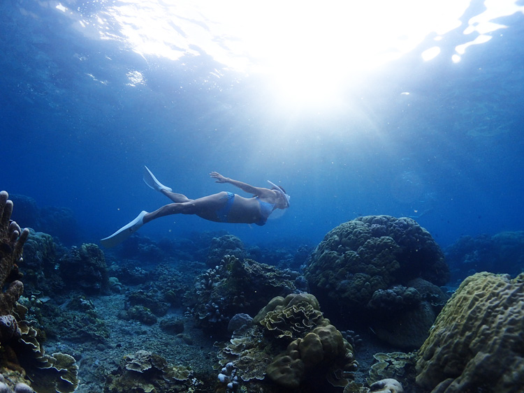 バリ島アメッドスキンダイビング、フリーダイビングフォト